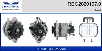 Alternador Nissan VANETTE Bus
