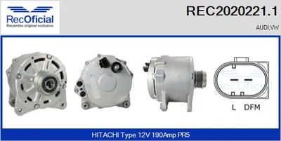 Alternador Vw PHAETON · Audi A8 D3 · Audi R8