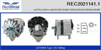 Alternador Rover 100 / METRO Hatchback · Rover 100 Convertible · Rover 200 I Saloon