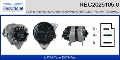Alternador Austin 1000-Series MK II · Jaguar XJ · Rover 2000-3500