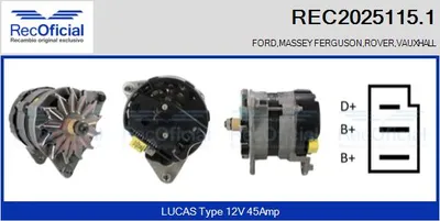 Alternador Rover 2000-3500 · Ford FIESTA II · Ford GRANADA II