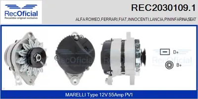 Alternador Fiat REGATA · Fiat REGATA Weekend · Fiat RITMO