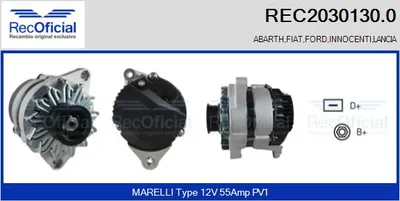 Alternador Fiat REGATA · Fiat REGATA Weekend · Fiat X 1/9