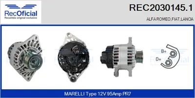 Alternador Lancia DEDRA · Lancia DELTA II · Alfa Romeo 145