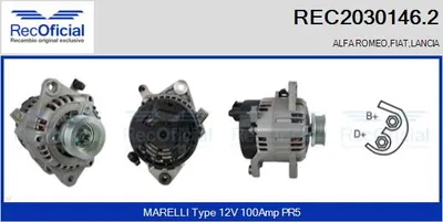 Alternador Lancia DEDRA · Lancia DELTA II · Alfa Romeo 155