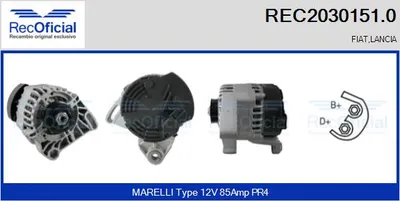 Alternador Fiat PUNTO · Fiat PUNTO Convertible · Fiat BRAVA