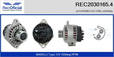 Alternador Fiat STILO · Opel VECTRA C · Opel VECTRA C GTS