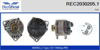 Alternador Fiat BRAVO I · Fiat COUPE · Fiat STILO