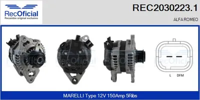 Alternador Alfa Romeo SPIDER · Alfa Romeo 159 · Alfa Romeo BRERA