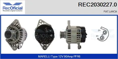 Alternador Fiat STILO · Fiat IDEA · Lancia MUSA