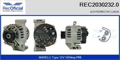 Alternador Fiat 500 · Fiat LINEA · Fiat PUNTO EVO
