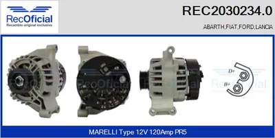 Alternador Fiat IDEA · Lancia MUSA · Fiat GRANDE PUNTO