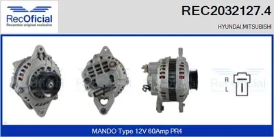 Alternador Mitsubishi COLT II · Mitsubishi CORDIA · Mitsubishi LANCER III