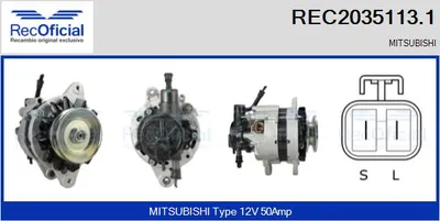Alternador Mitsubishi PAJERO I · Mitsubishi PAJERO I Canvas Top · Mitsubishi L 300 / DELICA II Platform/Chassis
