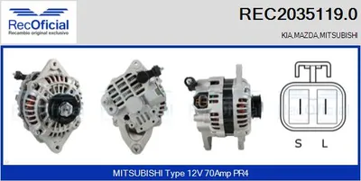 Alternador Mazda XEDOS 6 · Mazda 929 II Coupe · Mazda 929 II