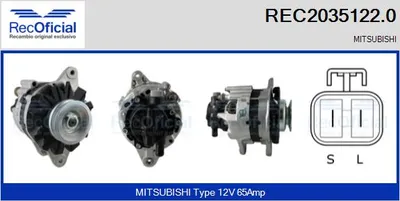 Alternador Mitsubishi COLT III · Mitsubishi LANCER IV · Mitsubishi LANCER V