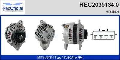 Alternador Mitsubishi GALANT VIII