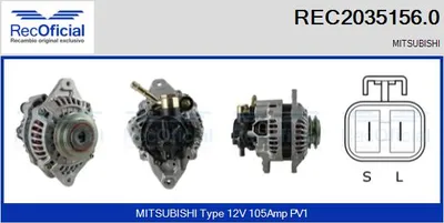 Alternador Mitsubishi SPACE WAGON