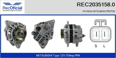 Alternador Mitsubishi COLT IV · Mitsubishi LANCER V · Mitsubishi SPACE WAGON