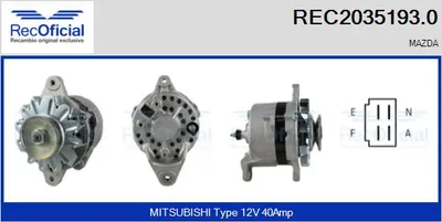 Alternador Mazda 323 I · Mazda 323 I Station Wagon · Mazda 1000