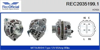 Alternador Honda CIVIC VII Hatchback · Honda CIVIC VII Coupe · Honda CIVIC VII Saloon