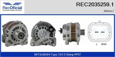 Alternador Renault VEL SATIS · Renault ESPACE IV · Renault LAGUNA III