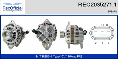 Alternador Subaru OUTBACK · Subaru LEGACY IV · Subaru LEGACY IV Estate
