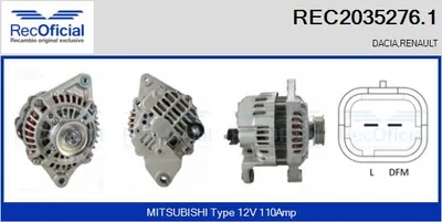 Alternador Dacia LOGAN · Dacia LOGAN MCV · Dacia SANDERO