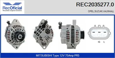 Alternador Suzuki SWIFT III · Suzuki SX4 · Opel AGILA