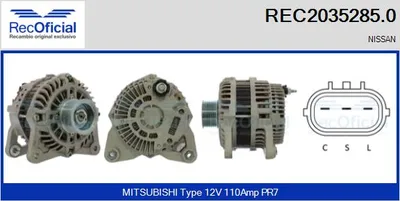 Alternador Nissan CUBE · Nissan JUKE
