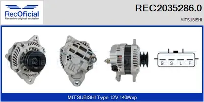 Alternador Mitsubishi PAJERO IV