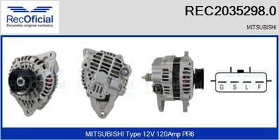 Alternador Mitsubishi L200 / TRITON