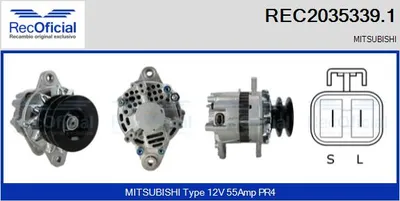 Alternador Mitsubishi L 300 III Platform/Chassis