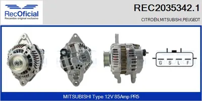 Alternador Mitsubishi LANCER VIII · Citroën C4 AIRCROSS · Peugeot 4008