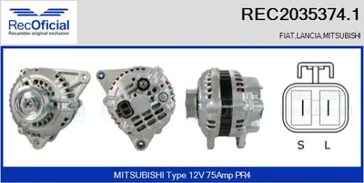 Alternador Mitsubishi GALANT VI Saloon · Mitsubishi LANCER III Station Wagon · Mitsubishi LANCER IV Hatchback