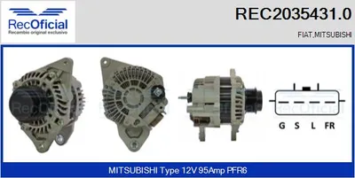 Alternador Mitsubishi L200 / TRITON · Fiat FULLBACK Pickup