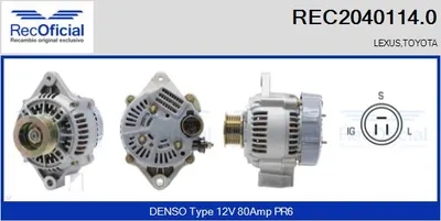 Alternador Toyota CAMRY · Toyota CAMRY Estate · Lexus ES