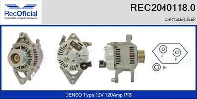 Alternador Chrysler LE BARON Saloon · Jeep WRANGLER II · Jeep CHEROKEE