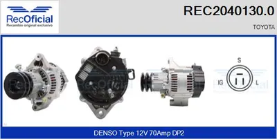 Alternador Toyota LAND CRUISER · Toyota HIACE IV Bus · Toyota HIACE IV Van