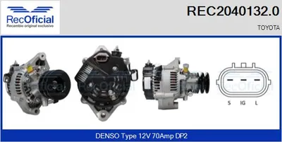 Alternador Toyota HIACE IV Bus · Toyota HIACE IV Van · Toyota HILUX V Pickup