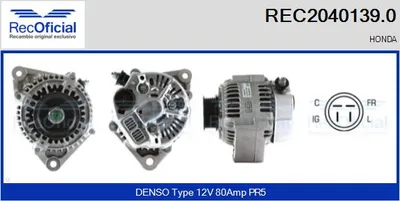 Alternador Honda ACCORD IV · Honda ACCORD IV Coupe · Honda ACCORD V Aerodeck