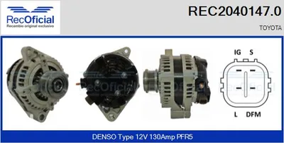 Alternador Toyota PREVIA II · Toyota RAV 4 II · Toyota AVENSIS VERSO