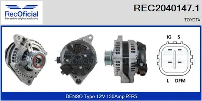 Alternador Toyota PREVIA II · Toyota RAV 4 II · Toyota AVENSIS VERSO