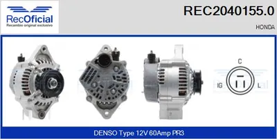Alternador Honda CIVIC IV Saloon · Honda CIVIC IV Hatchback · Honda CONCERTO