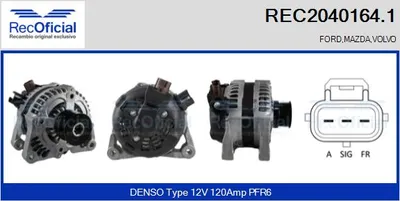 Alternador Ford FIESTA V · Ford FUSION · Ford FOCUS C-MAX