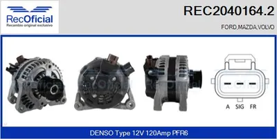 Alternador Ford FIESTA V · Ford FUSION · Ford FOCUS C-MAX