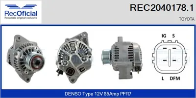 Alternador Toyota HIACE IV Bus · Toyota LAND CRUISER 90 · Toyota HIACE IV Van