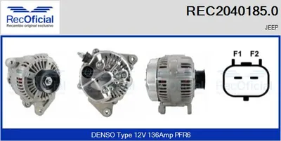 Alternador Jeep WRANGLER II · Jeep CHEROKEE