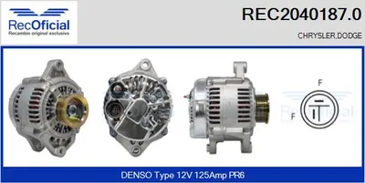 Alternador Chrysler VOYAGER / GRAND VOYAGER III · Chrysler STRATUS · Chrysler STRATUS Convertible