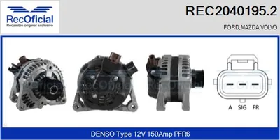 Alternador Ford FIESTA V · Ford FUSION · Ford FOCUS C-MAX